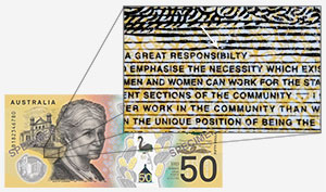 50 dollars Spelling mistake - Australian Banknote