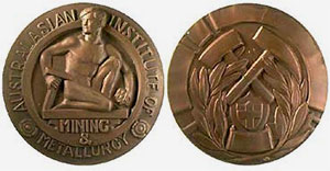 Australasian Institute of Mining and Metallurgy award, about 1935