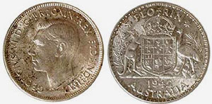 Australian florin, 1942