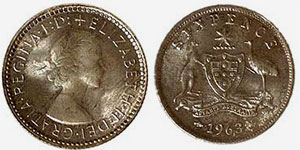 Last pre-decimal 6d and 3d coins, 1963–64