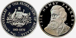 Medal for 75th anniversary of Australian Federation, 1976