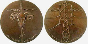 Melbourne Centenary medal, 1934 - 1935