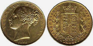 Melbourne Mint sovereign, 1872