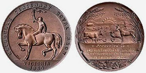 Melbourne Show medal, 1934