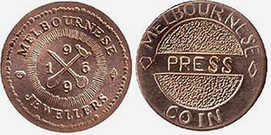 Melbournese Jewellers press medal, 1996