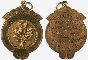 Sale Show medal, 1931