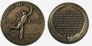 Vacuum Oil 40th Anniversary medal, 1935