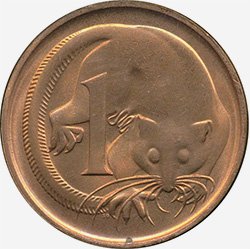 Feather-tail glider - 1 cent - Australian decimal coin