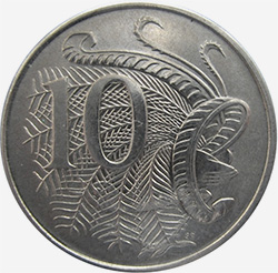 Lyrebird - 10 cents - Australian decimal coin