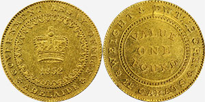 Adelaide One Pound 1852 Type 1