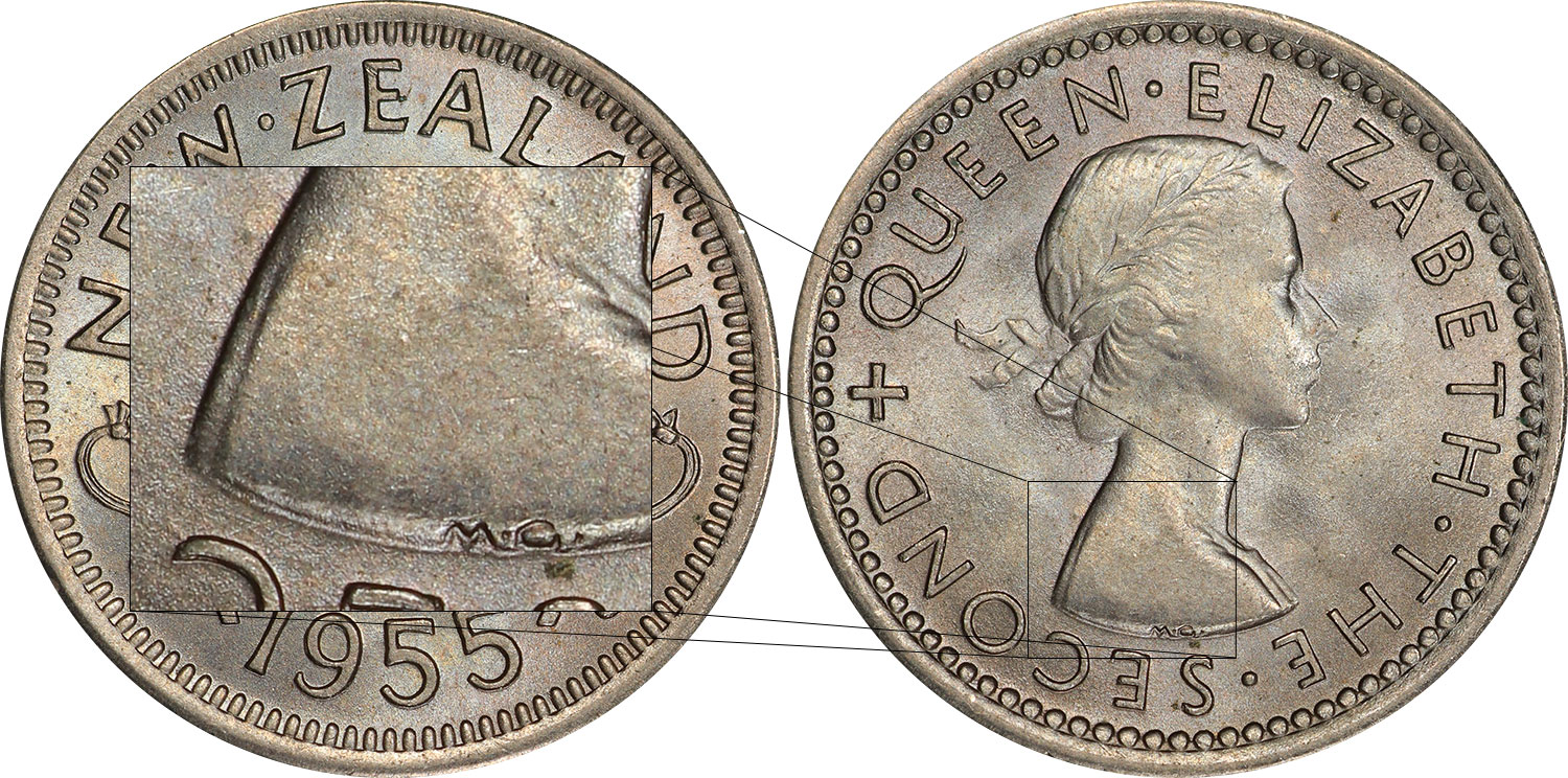 Threepence 1955 - New Zealand coin