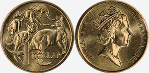 1 dollar 1985 Australia
