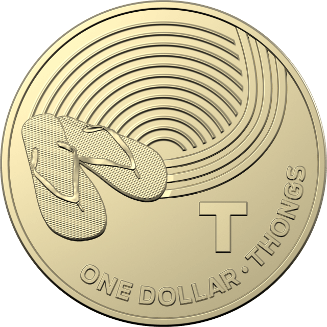 1 dollar 2019 - T - Thongs - The Great Aussie Coin Hunt