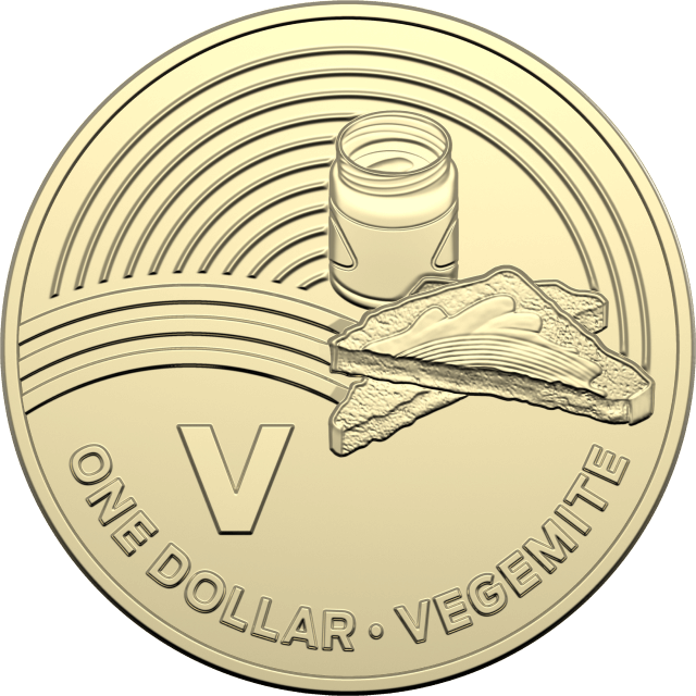 1 dollar 2019 - V - Vegemite - The Great Aussie Coin Hunt