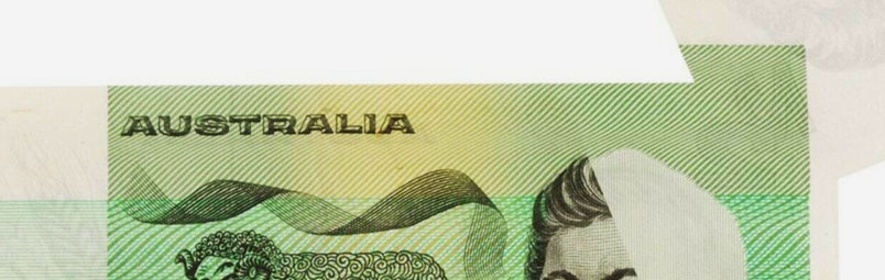 Folding and cutting - Australian banknote