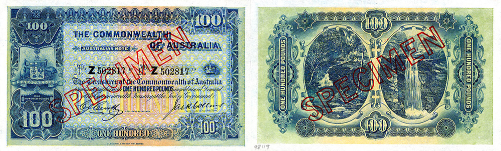 One hundred pounds 1914 to 1945 - Banknote of Australia