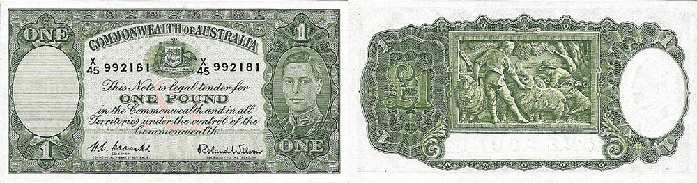 One pound 1938 to 1953 - Banknote of Australia