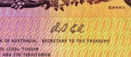 AS Cole - Australian banknote signature