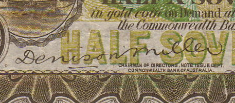 Miller - Signature on Australian banknote