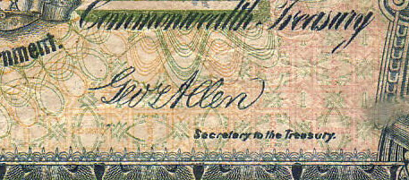 Geo T Allen - Australian banknote signature