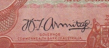 HT Armitage - Australian banknote signature