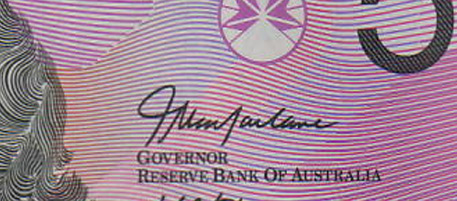 Macfarlane - Signature on Australian banknote