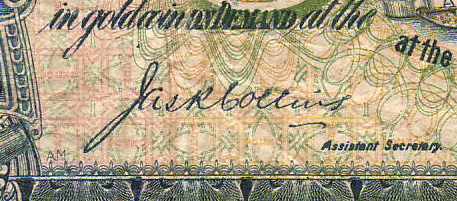 Jas R Collins - Australian banknote signature