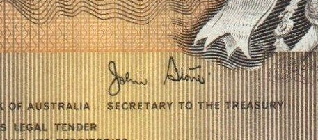 Stone - Signature on Australian banknote