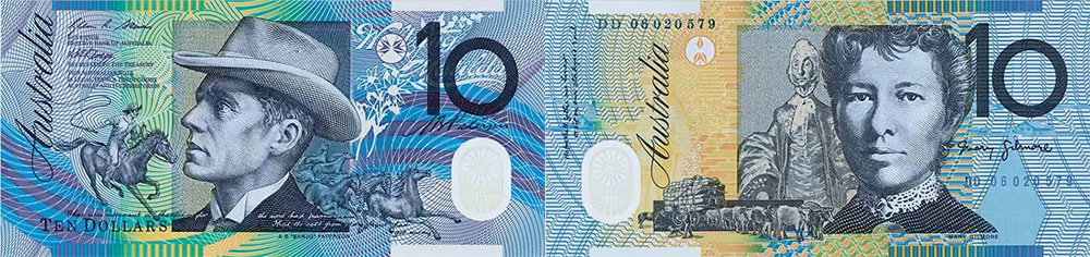 Ten dollars 1993 to 2016 - Banknote of Australia