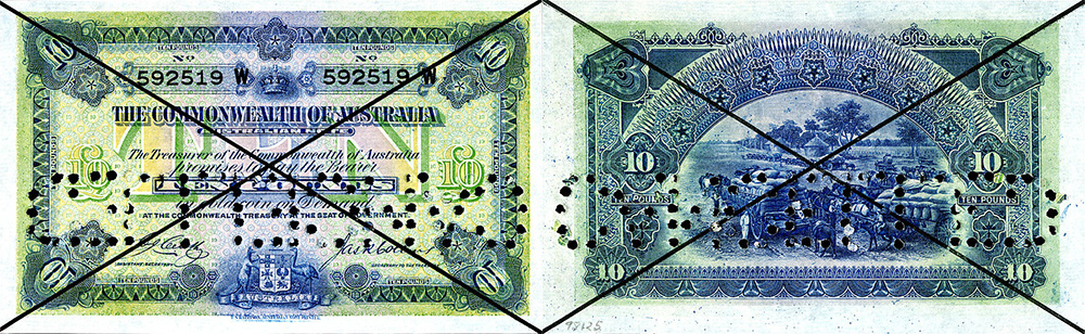 Ten pounds 1913 to 1925 - Banknote of Australia