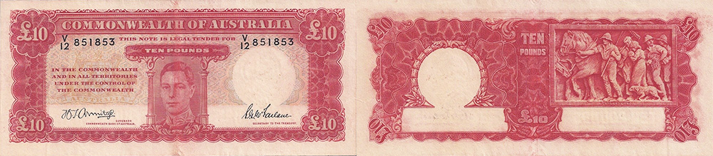 Ten pounds 1940 to 1954 - Banknote of Australia