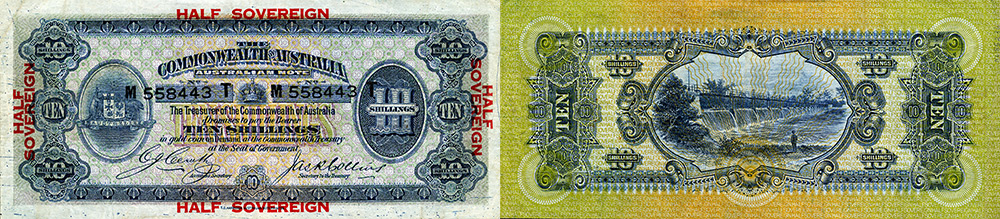 Ten shillings 1913 to 1923 - Banknote of Australia