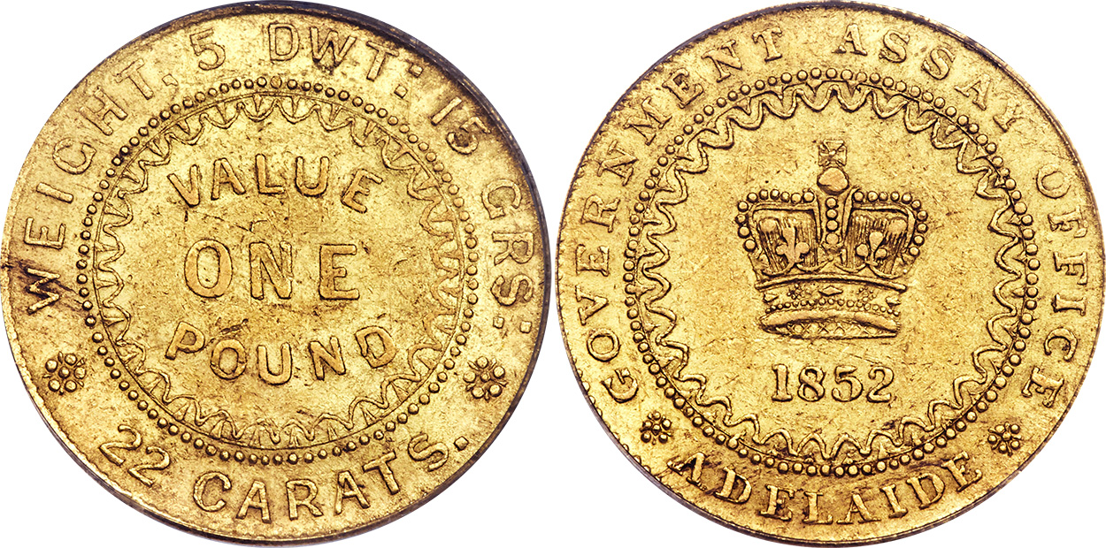 Adelaide One Pound 1852 - Australian coin
