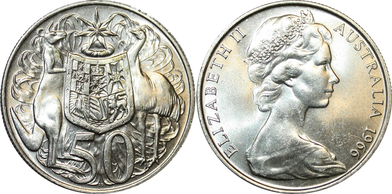 Fifty cent 1966 - Australian coin