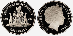 50 cents 2001 Northern Territory