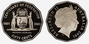 50 cents 2001 Western Australia
