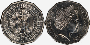 50 cents 2006 Queen's 80th Birthday - Australia