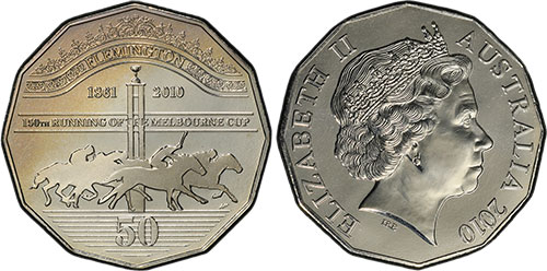 50 cents 2010 Melbourne Cup Australia