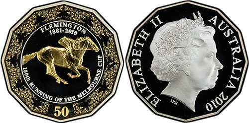 50 cents 2010 Melbourne Cup Flemington Australia