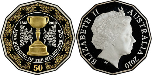 50 cents 2010 Melbourne Cup Trophy Australia