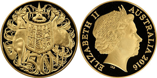 50 cents 2016 Gold Proof