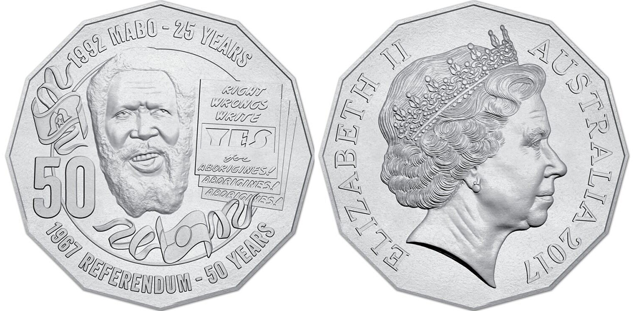 Fifty cent 2017 - 50th anniversary of the 1967 referendum and the 25th anniversary of the Mabo decision - 50 cents - Decimal coin