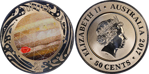 50 cents 2017 Planetary Jupiter