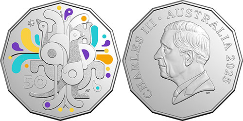50 cents 2025 Celebrations  - Australian coin