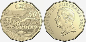50 cents 2025 - Dorothea Mackellar - My Country Australian coin