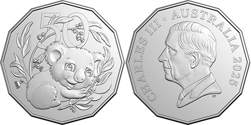 50 cents 2025 Kim the Koala Australia Coin