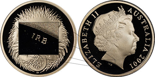 5 cents 2001 Large head Australia