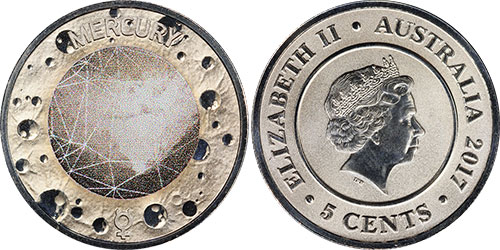 5 cent 2017 Planetary Coins Mercury