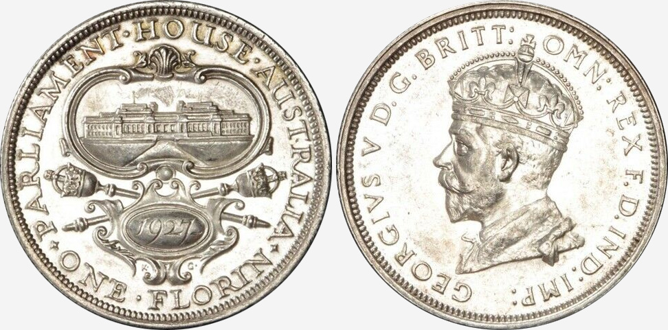 Florin - Two shillings 1927 Canberra - Pre-decimal coin