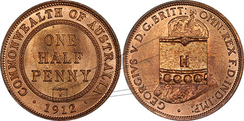 Half Penny 1912 H Australia